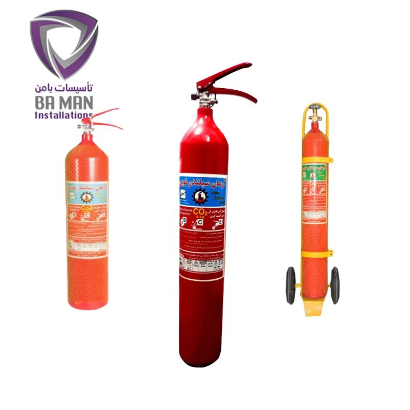 کپسول آتشنشانی co2 آرمان شامل کپسول co2 سه کیلویی، چهار کیلویی، شش کیلویی و 12 کیلویی با بامن آنلاین