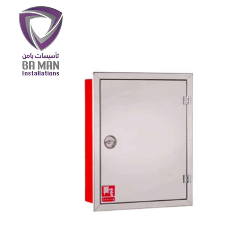 جعبه آتش نشانی استیل توکار تک کابین پامچال با بامن آنلاین