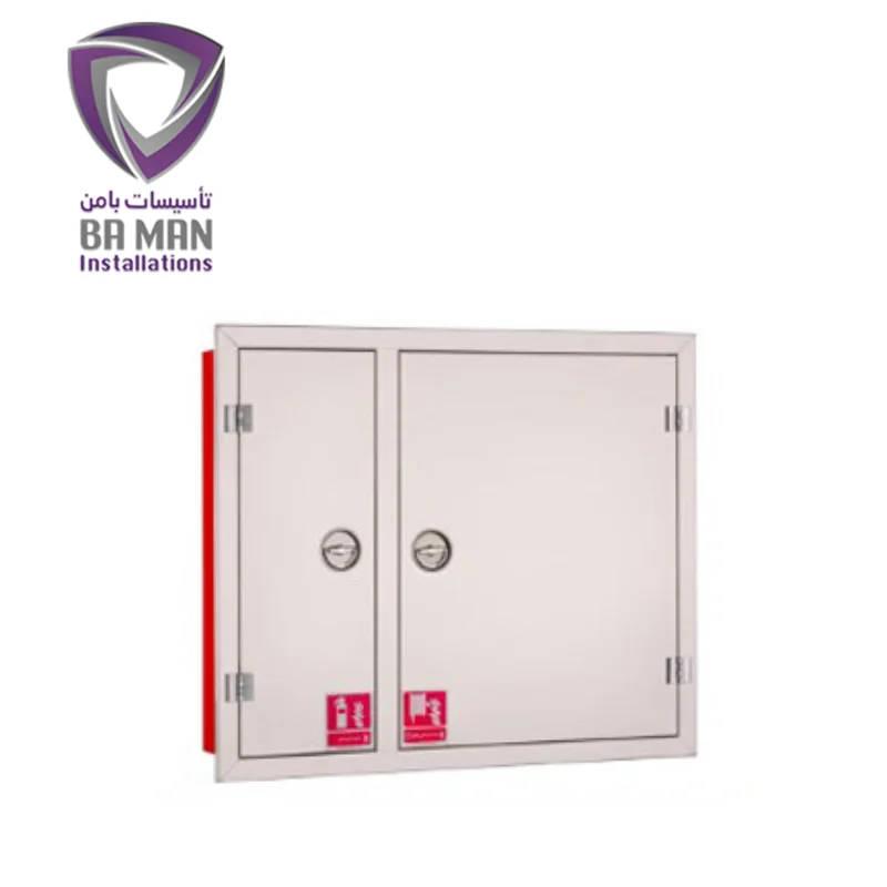 جعبه آتش نشانی دو کابین استیل توکار پامچال با بامن آنلاین